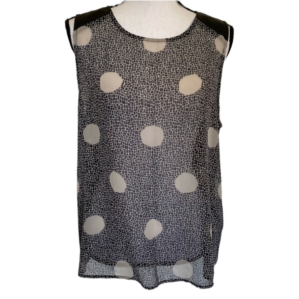Banana Republic Factory Sheer Animal Print Tank Size Large